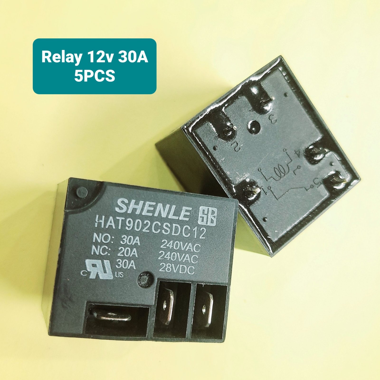 5PCS) SHENLE Relay 12v 30A MT (HAT902CSDC12) - Power Tak