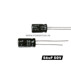 Jwco BRAND 56uF 50V CAPACITOR SIZE 6.3*12 PACK OF 50PCS