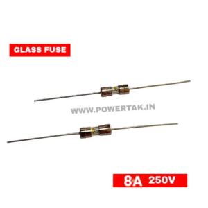 (50PCS) MINIATURE 8A 250V DIP GLASS FUSE