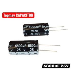 6800uF25V TOPMAY ELECTROLYTE CAPACITOR SIZE 18*36 PACK OF 10PCS
